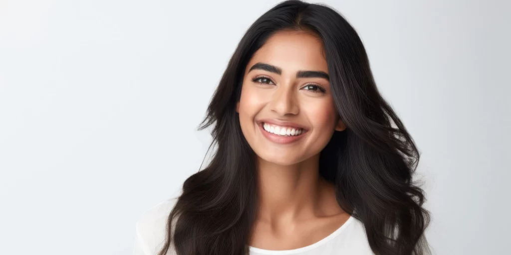 happy indian woman
